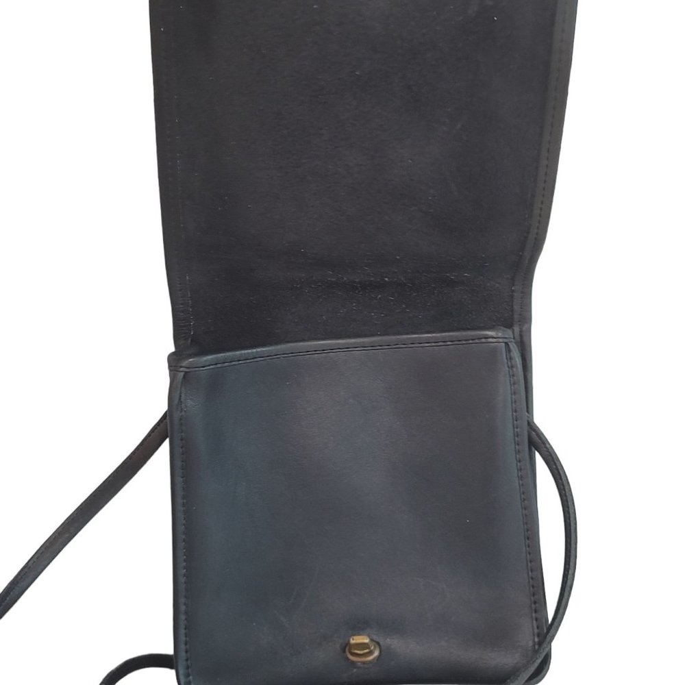 Vintage Coach black leather crossbody bag USA - Picture 7 of 16